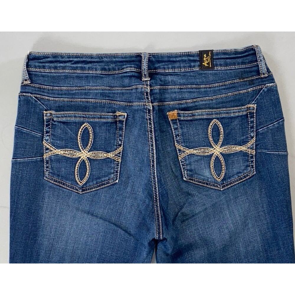 Aura by Wrangler Bootcut 5-Pocket Stretch Denim Jeans. Medium Wash, Women's 12. - Picture 9 of 9